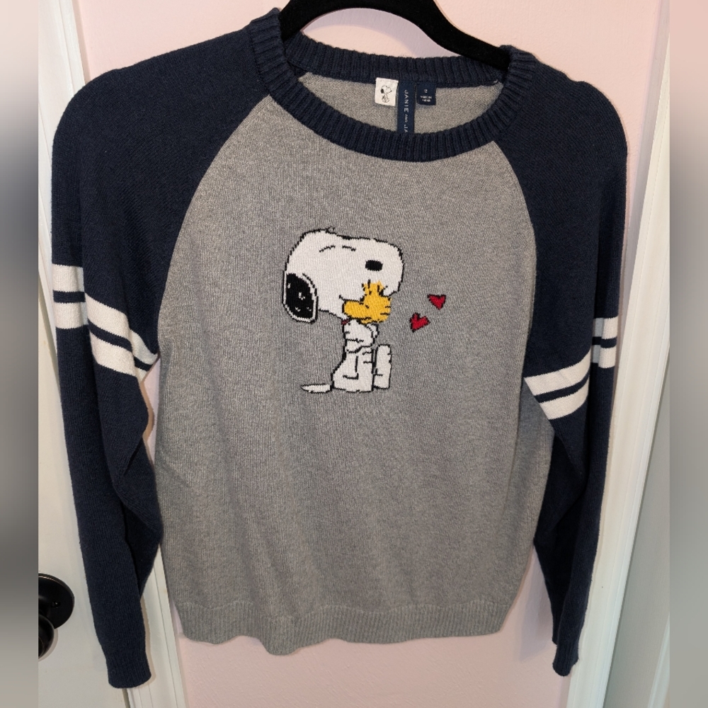 Janie and Jack Snoopy & Woodstock Crew Neck Sweater